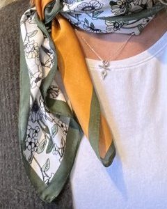 sjal / orange / grön