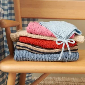 2407-1 a, b & c - Fillip sweater baby, diaper pants & bonnet