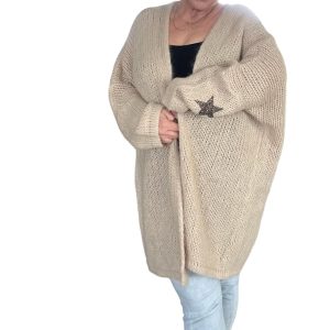 Cardigan beige stjärna