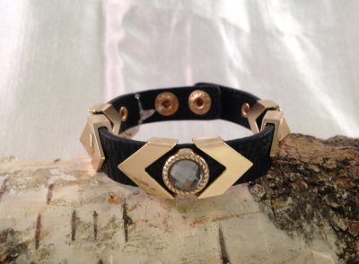Armband Jasmine svart/guld