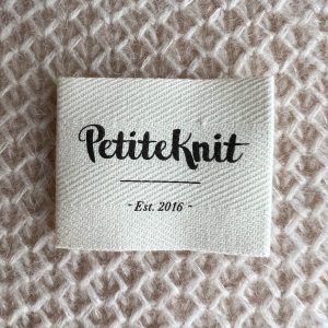 "PetiteKnit - Est. 2016" - Label